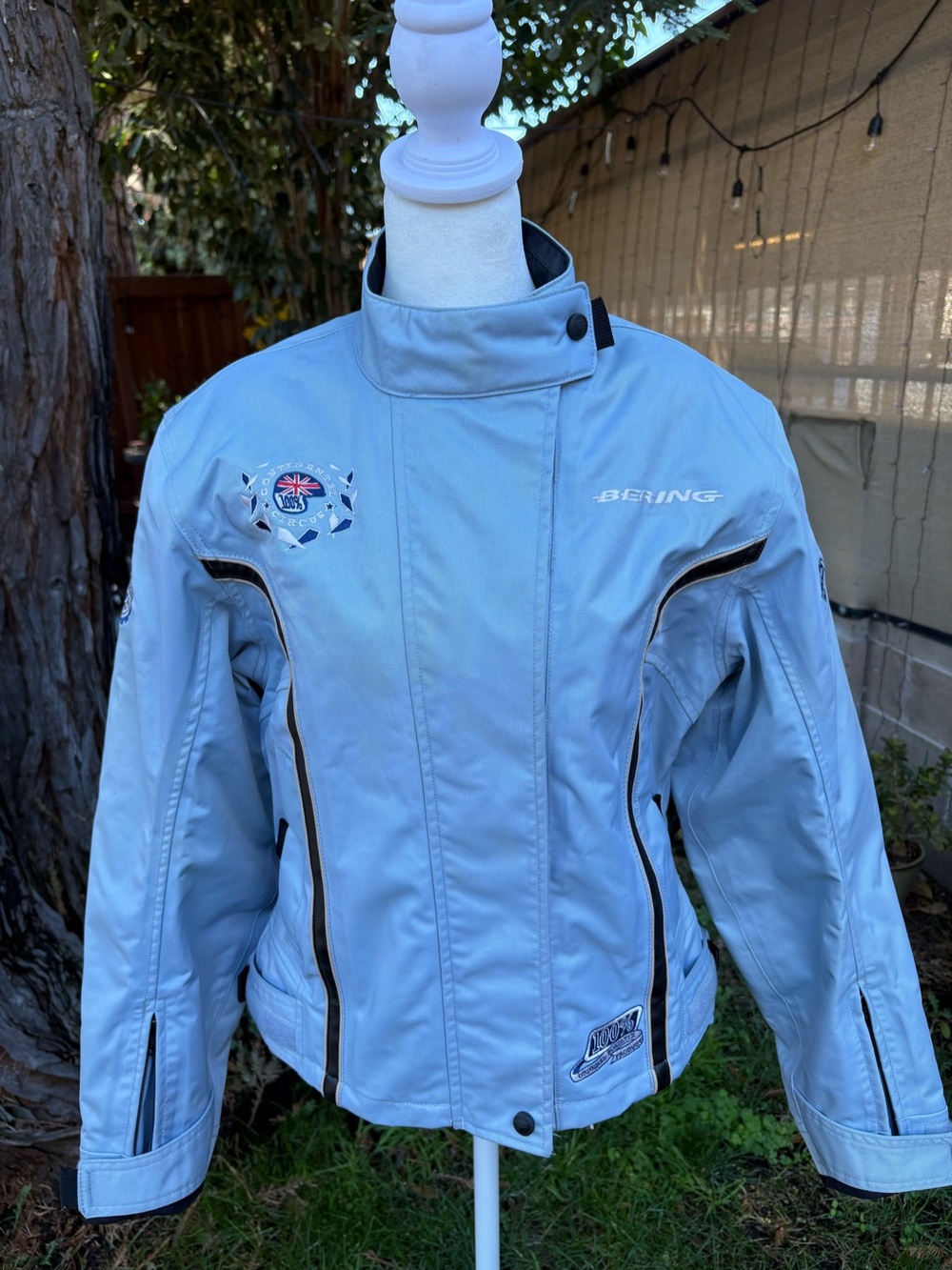 Bering T2 FR40 Women’s Blue Textile Motorcycle Jacket Armor Waterproof
